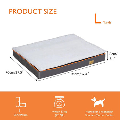 AscentPets Orthopedic Memory Foam Waterproof Dog Bed for Large Dogs (with Removable Cover) - Ascent Pets