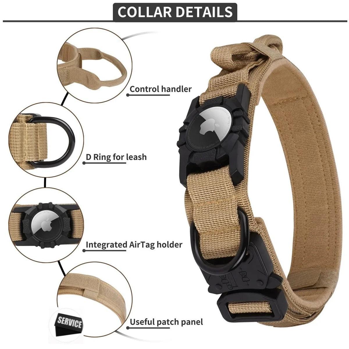 AscentPets Tactical AirTag Dog Collar + Leash Combo - Ascent Pets