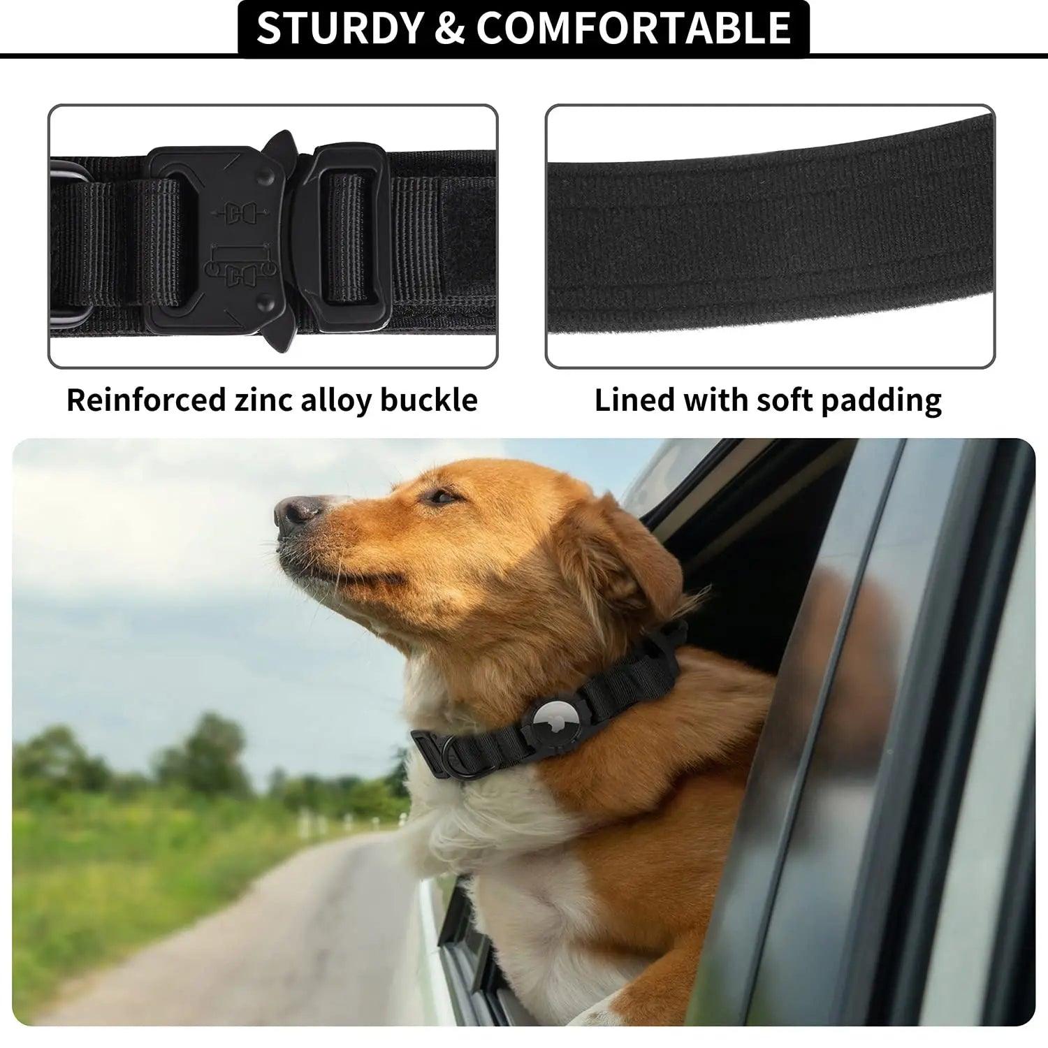 AscentPets Tactical AirTag Dog Collar + Leash Combo - Ascent Pets