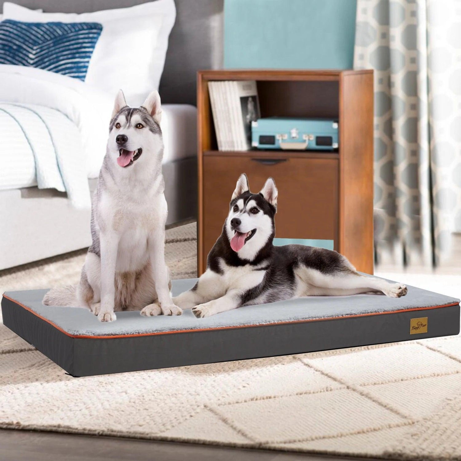 AscentPets Orthopedic Memory Foam Waterproof Dog Bed for Large Dogs (with Removable Cover) - Ascent Pets