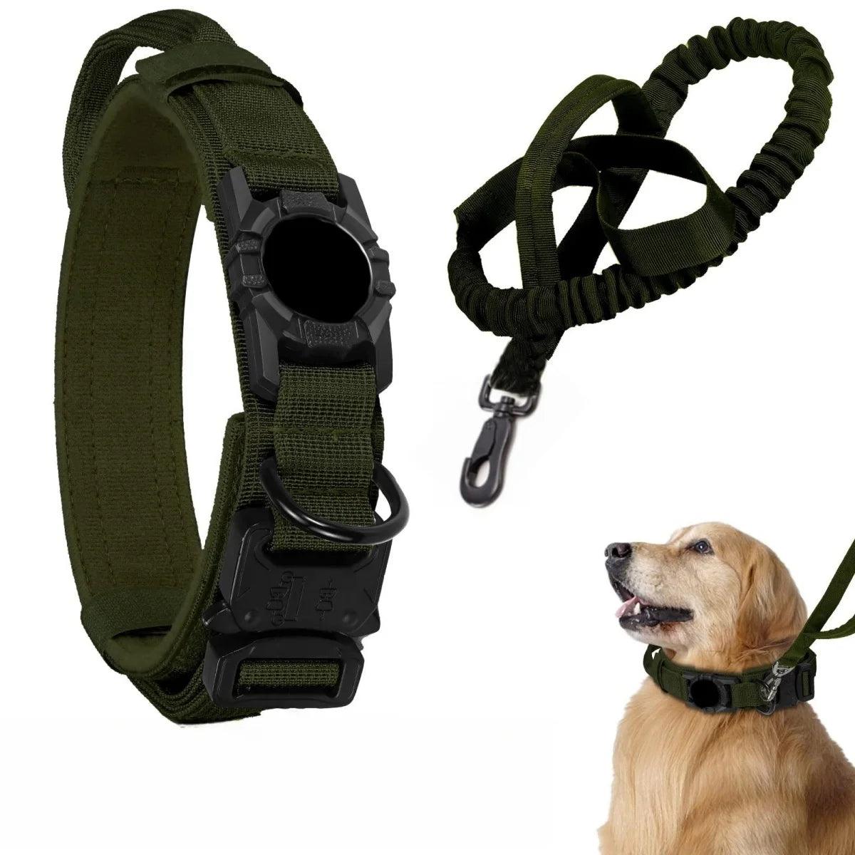 AscentPets Tactical AirTag Dog Collar + Leash Combo - Ascent Pets